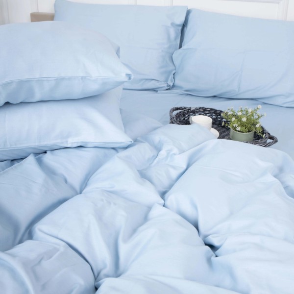 Фото - Комплект постільної білизни MirSon 175x210 см Royal Soft 0842 Light Blue (2200008069179)